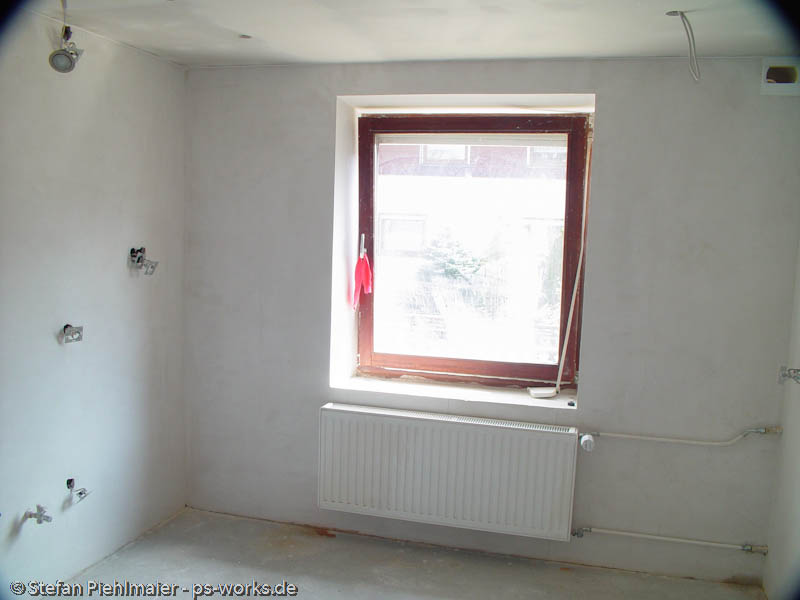 Verputzen mit Trockenbaudecke